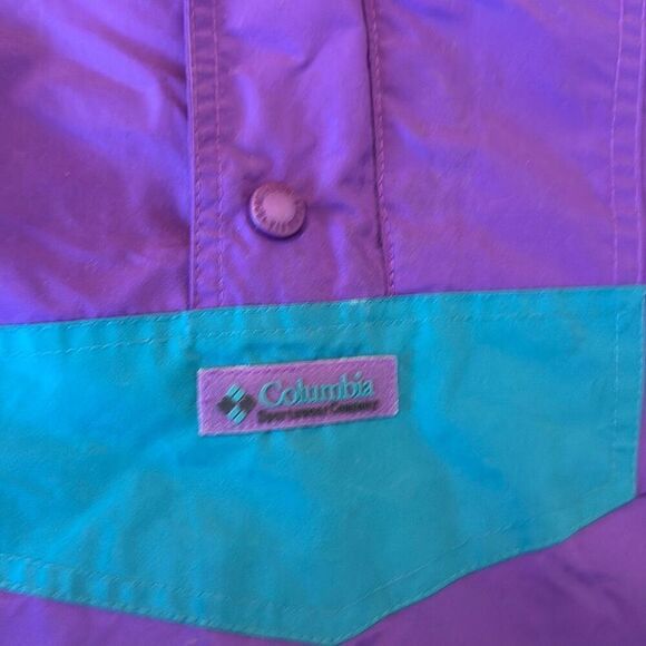 Columbia Vintage Ski purple pullover windbreaker jacket large - Picture 7 of 9